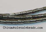 CPY125 15.5 inches 4*6mm tube pyrite gemstone beads wholesale