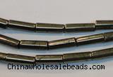 CPY126 15.5 inches 4*13mm tube pyrite gemstone beads wholesale