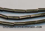 CPY126 15.5 inches 4*13mm tube pyrite gemstone beads wholesale