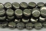 CPY16 16 inches 10mm coin pyrite gemstone beads wholesale