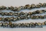 CPY168 15.5 inches 4*5mm nuggets pyrite gemstone beads wholesale