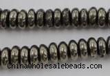 CPY211 15.5 inches 4*10mm rondelle pyrite gemstone beads wholesale