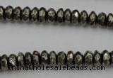 CPY215 15.5 inches 4*8mm faceted rondelle pyrite gemstone beads