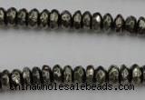 CPY215 15.5 inches 4*8mm faceted rondelle pyrite gemstone beads