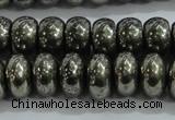 CPY423 15.5 inches 5*8mm rondelle pyrite gemstone beads