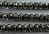 CPY427 15.5 inches 2.5*4mm faceted rondelle pyrite gemstone beads