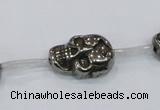 CPY562 15.5 inches 13*18mm skull pyrite gemstone beads