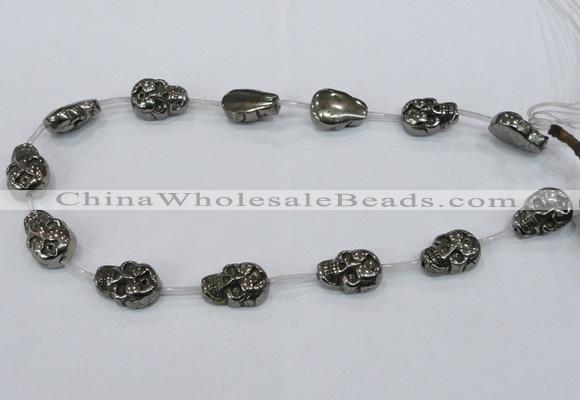CPY562 15.5 inches 13*18mm skull pyrite gemstone beads