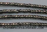 CPY606 15.5 inches 2*3mm heishi pyrite gemstone beads