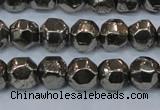 CPY617 15.5 inches 10mm nuggets pyrite gemstone beads