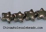 CPY659 15.5 inches 14*14mm star pyrite gemstone beads