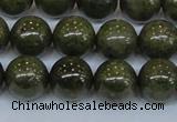 CPY755 15.5 inches 14mm round pyrite gemstone beads wholesale