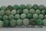 CQJ230 15.5 inches 4mm round matte Qinghai jade beads