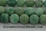 CQJ232 15.5 inches 8mm round matte Qinghai jade beads