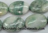 CQJ56 15.5 inches 18*25mm oval Qinghai jade beads wholesale