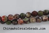 CRA100 15.5 inches 6mm faceted round rainforest agate gemstone beads