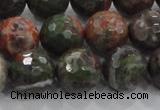 CRA105 15.5 inches 16mm faceted round rainforest agate beads