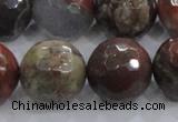 CRA107 15.5 inches 20mm faceted round rainforest agate beads