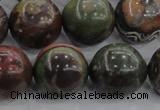 CRA117 15.5 inches 20mm round rainforest agate beads