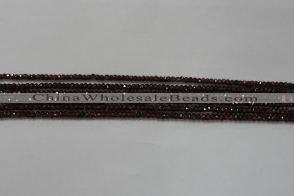 CRB100 15.5 inches 2*3.5mm faceted rondelle red garnet gemstone beads