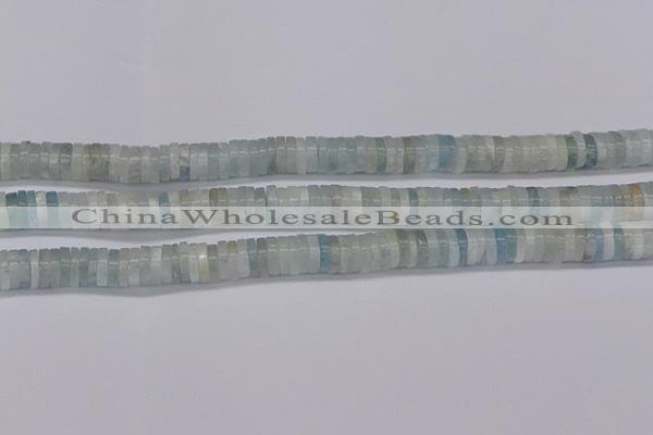 CRB1003 15.5 inches 2*7mm heishi aquamarine beads wholesale