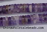 CRB1007 15.5 inches 2*6mm heishi dogtooth amethyst beads wholesale