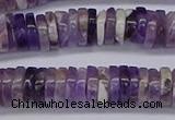 CRB1008 15.5 inches 2*7mm heishi dogtooth amethyst beads wholesale