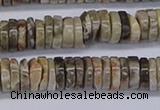 CRB1013 15.5 inches 2*7mm heishi chrysanthemum agate beads