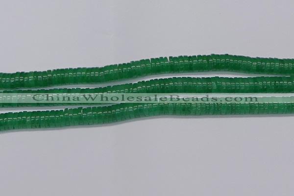 CRB1032 15.5 inches 2*6mm heishi green aventurine beads wholesale