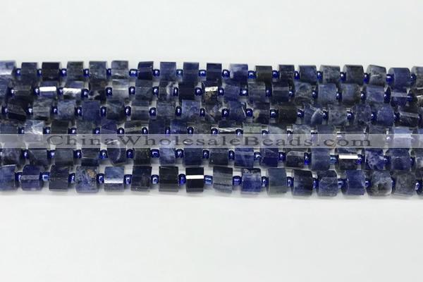 CRB1072 15.5 inches 4*6mm - 5*6mm faceted tyre sodalite beads