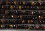 CRB108 15.5 inches 2.5*4mm faceted rondelle red & yellow tiger eye beads