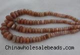 CRB1111 15.5 inches 5*8mm - 9*18mm rondelle moonstone beads