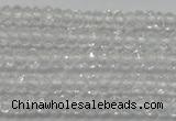 CRB112 15.5 inches 2.5*4mm faceted rondelle white crystal beads