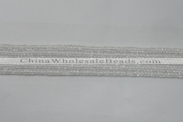 CRB112 15.5 inches 2.5*4mm faceted rondelle white crystal beads