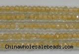 CRB114 15.5 inches 3*4.5mm faceted rondelle citrine gemstone beads