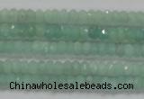 CRB115 15.5 inches 3*4.5mm faceted rondelle amazonite beads