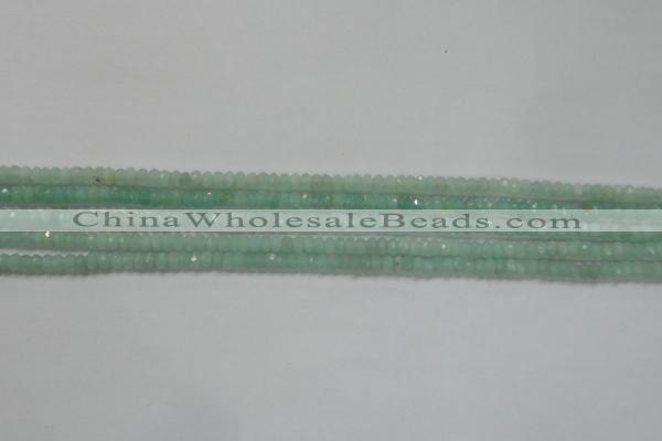CRB115 15.5 inches 3*4.5mm faceted rondelle amazonite beads