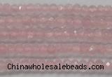 CRB119 15.5 inches 3*5mm faceted rondelle rose quartz beads