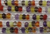 CRB120 15.5 inches 3*5mm faceted rondelle mixed quartz beads