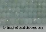 CRB1200 15.5 inches 3*4mm faceted rondelle aquamarine beads