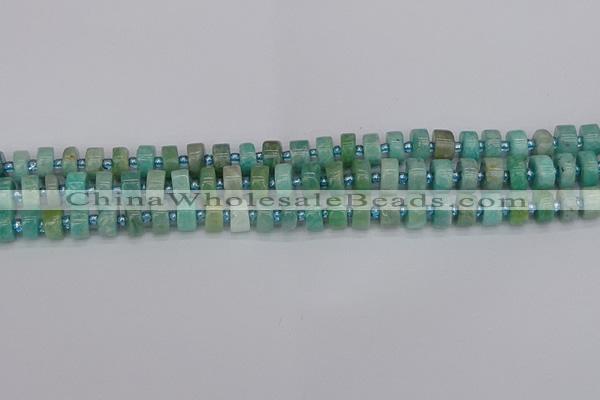 CRB1231 15.5 inches 5*8mm tyre amazonite gemstone beads