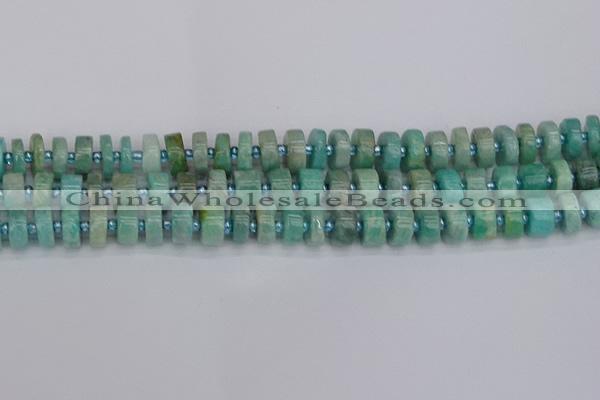 CRB1232 15.5 inches 6*10mm tyre amazonite gemstone beads