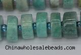 CRB1233 15.5 inches 6*12mm tyre amazonite gemstone beads