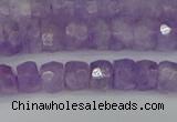 CRB1270 15.5 inches 4*6mm faceted rondelle lavender amethyst beads