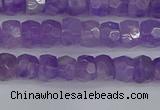 CRB1274 15.5 inches 4*6mm faceted rondelle lavender amethyst beads