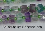 CRB1287 15.5 inches 5*8mm faceted rondelle fluorite beads