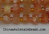 CRB1290 15.5 inches 4*6mm faceted rondelle moonstone beads