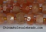 CRB1291 15.5 inches 5*8mm faceted rondelle moonstone beads