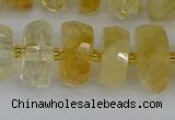 CRB1323 15.5 inches 7*14mm faceted rondelle citrine beads