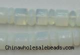 CRB135 15.5 inches 6*12mm & 10*12mm rondelle opal beads